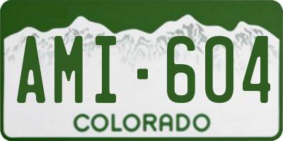 CO license plate AMI604