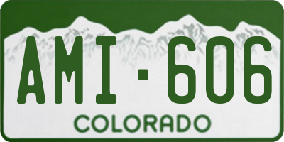 CO license plate AMI606