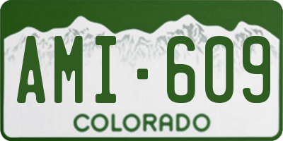 CO license plate AMI609