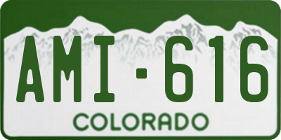 CO license plate AMI616