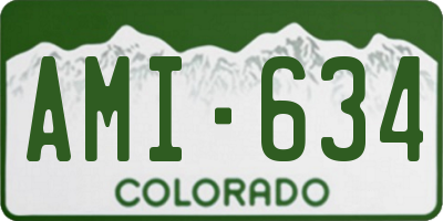 CO license plate AMI634