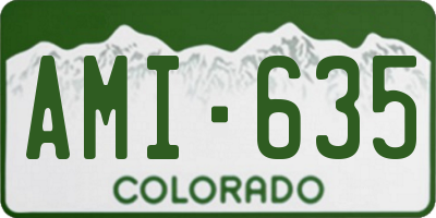 CO license plate AMI635