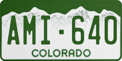 CO license plate AMI640