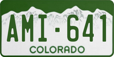 CO license plate AMI641