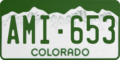 CO license plate AMI653