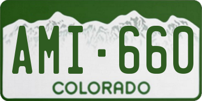 CO license plate AMI660
