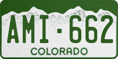 CO license plate AMI662