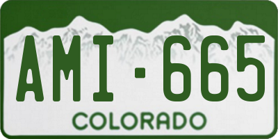CO license plate AMI665