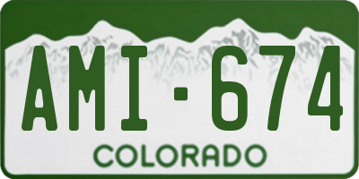 CO license plate AMI674