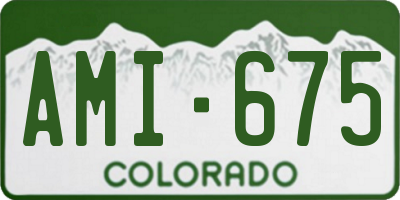 CO license plate AMI675