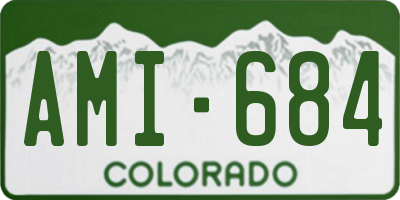 CO license plate AMI684