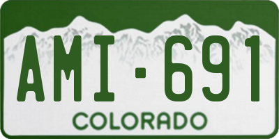 CO license plate AMI691