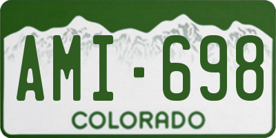 CO license plate AMI698
