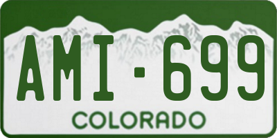 CO license plate AMI699