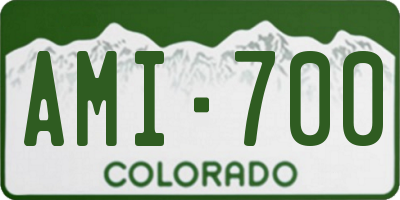 CO license plate AMI700