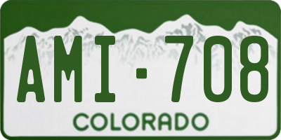 CO license plate AMI708