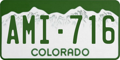 CO license plate AMI716
