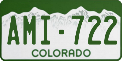 CO license plate AMI722