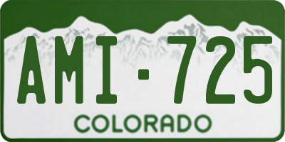CO license plate AMI725