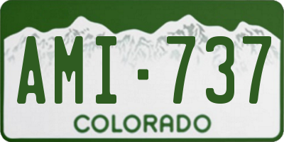 CO license plate AMI737