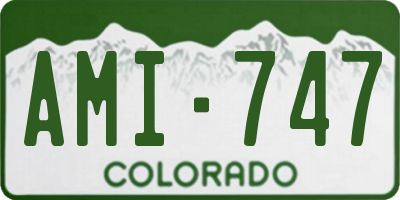 CO license plate AMI747