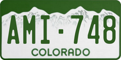 CO license plate AMI748