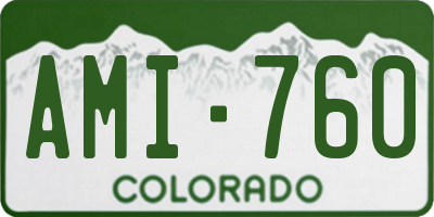 CO license plate AMI760