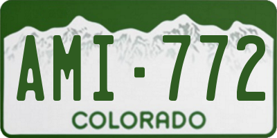 CO license plate AMI772