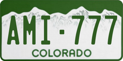 CO license plate AMI777