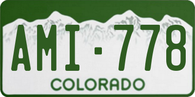 CO license plate AMI778