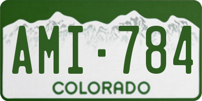 CO license plate AMI784