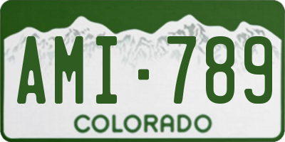 CO license plate AMI789