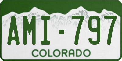 CO license plate AMI797