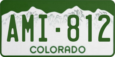 CO license plate AMI812