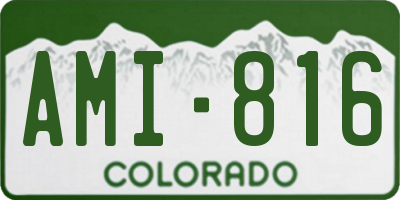 CO license plate AMI816