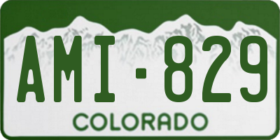 CO license plate AMI829