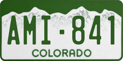 CO license plate AMI841