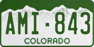 CO license plate AMI843