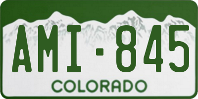 CO license plate AMI845