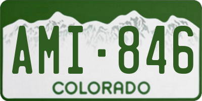 CO license plate AMI846