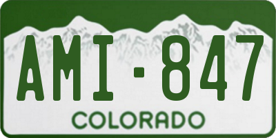 CO license plate AMI847