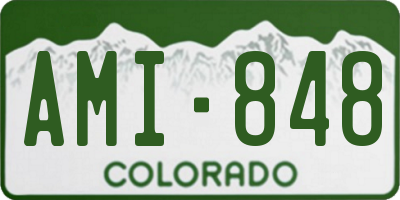 CO license plate AMI848