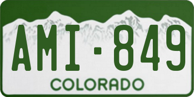 CO license plate AMI849