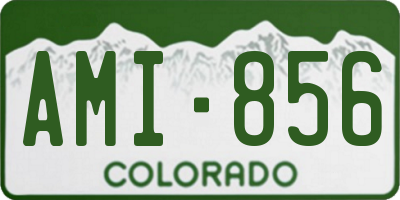 CO license plate AMI856