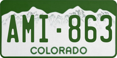 CO license plate AMI863