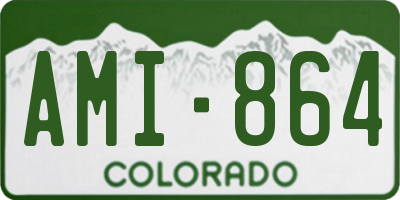 CO license plate AMI864