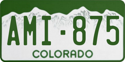 CO license plate AMI875
