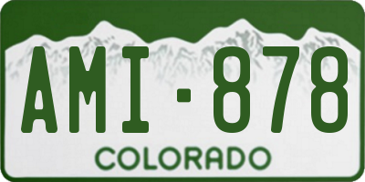 CO license plate AMI878