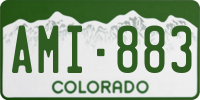 CO license plate AMI883