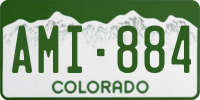 CO license plate AMI884